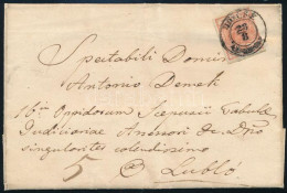 1850 3kr Kézi Papíron I/b Típus Levélen 5kr Portóval "LŐCSE" - Other & Unclassified