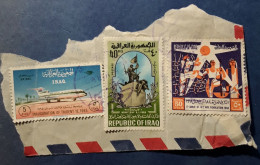 IRAQ - 1963  - " Storia Postale Frammento Con Affrancatura . " Timbrato  Mnh - Iraq