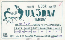 AK 185201 QSL - USSR - Tambov - Radio Amateur