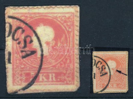 1858 5kr Nagy Lemezhibával: Piros Folt / With Paint Spot - Altri & Non Classificati