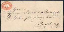 1861 5kr Levélen / On Cover "NÁDAS" - Pressburg - Other & Unclassified