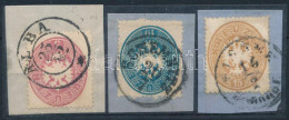 1863 5kr "ALBA", 10kr "SCHEMNITZ", 15kr "SISSEK / Bahnhof" - Other & Unclassified