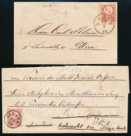 1872-1874 2 Db Levél Réznyomat 5kr Bérmentesítéssel "ILLAVA" Többszörösen Utánküldött Levél, A Másik "BAZIN" (Gudlin 250 - Andere & Zonder Classificatie