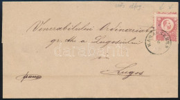 1874 Réznyomat 5kr Erősen Elfogazva Levélen / 5kr With Shifted Perforation On Cover "KARÁNSEBES" - Lugos - Other & Unclassified