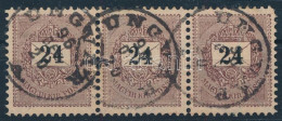 O 1889 24kr Hármascsík / Mi 36 Stripe Of 3 - Other & Unclassified