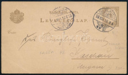 1898 Levelezőlap "ZSOLNA-POZSONY" Vasúti Mozgóposta Bélyegzéssel / Postcard With Railway Postmark - Otros & Sin Clasificación