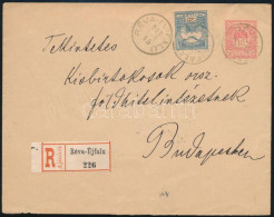 1902 10f Díjjegyes Ajánlott Levél Turul 25f Díjkiegészítéssel "RÉVA-ÚJFALU" - "BUDAPEST" - Sonstige & Ohne Zuordnung