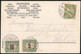 1903 Képeslap Turul 3f Bérmentesítéssel Budapestről Mohácsra, Majd 15f Portóval Kiegészítve - Altri & Non Classificati