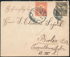 1904 Levél Turul 10+1f Bérmentesítéssel, érdekes Frankatúrával, "VÁG - ÚJHELY" - Berlin - Otros & Sin Clasificación