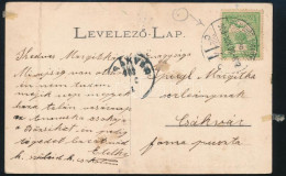 1908 Képeslap "WIEN-GYŐR-BUDAPEST" Vasúti Mozgóposta Bélyegzéssel - Otros & Sin Clasificación