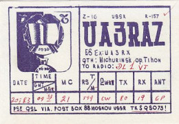 AK 185203 QSL - USSR - Michurinsk - Radio Amateur