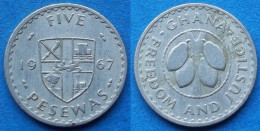 GHANA - 5 Pesewas 1967 "Cocoa Beans" KM# 15 Decimal Coinage (1965-2007) - Edelweiss Coins - Ghana