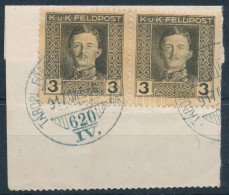 1917 "TFP 620/IV." Bélyegzés Kivágáson - Sonstige & Ohne Zuordnung