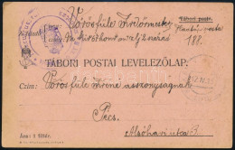 1915 Tábori Posta Levelezőlap "HP 188" - Otros & Sin Clasificación