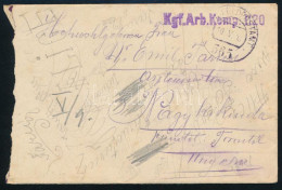 1918 Tábori Posta Levél "Kgf. Arb. Komp. 1120" + "FP 565" - Altri & Non Classificati