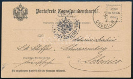 1890 Válaszos Osztrák Levelezőlap "S.M. SCHIFF CAMÄLEON" + "OREBICH", A Válaszlapon "S. M. Schiff Schwarzenberg" Bélyegz - Altri & Non Classificati