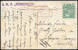 1912 Képeslap 5h Bérmentesítéssel "S.M.S. SEBENICO" - Andere & Zonder Classificatie