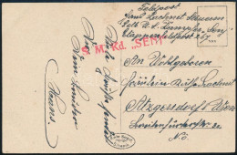 ~1917 Tábori Posta Képeslap "S.M.Kd. ,,SENJ" - Other & Unclassified