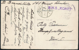 1918 Tábori Posta Képeslap "S.M.S. KOMET" - Other & Unclassified