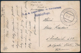 1916 Tábori Posta Képeslap "KRIEGSGEFANGENENLAGER / KNITTELFELD" , "K.u.K. Lagerspital In Knittenfeld" Csehországba Küld - Other & Unclassified