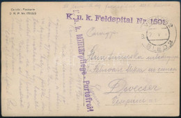 1917 Bled Képeslap "K.u.K. Feldspital Nr. 1501." Devecserre Küldve - Other & Unclassified