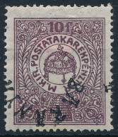 * Baranya II. 1919 Postatakarék 10f Fordított Felülnyomással, Illetve Hiányzó értékjelzéssel! Signed: Bodor (12.000) - Sonstige & Ohne Zuordnung