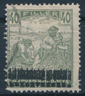 O Nyugat-Magyarország III. 1921 Arató 40f Dupla Felülnyomással / Mi 23 With Double Overprint. Signed: Bodor - Sonstige & Ohne Zuordnung