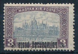 ** Nyugat-Magyarország III. 1921 Parlament 3K Fordított Felülnyomással, Bodor Vizsgálójellel - Andere & Zonder Classificatie