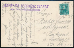 1934 Képeslap Arcképek 10f Bérmentesítéssel "GANZ 174. CSERKÉSZ CSAPAT / 1934. ÉVI BAKONYI MOZGÓTÁBORA" - Otros & Sin Clasificación