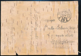 1938 Nyírfakéregből Készült Tábori Posta Levelezőlap - Otros & Sin Clasificación