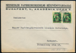 1945 (2. Díjszabás) Helyi Levél 2x Kisegítő (I.) 1P/1P Bérmentesítéssel - Other & Unclassified