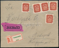 1946 (19. Díjszabás) Ajánlott Expressz Levél 5 Db Milpengő Bélyeggel - Other & Unclassified