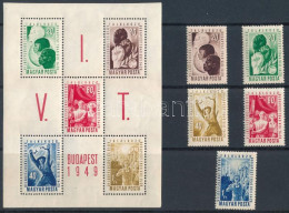 **, O 1949 VIT Sor és Blokk (~9.500) (40f Pecsételt / Used) - Sonstige & Ohne Zuordnung