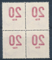 O 1950 Forint-fillér Portó ((I.) 20f Négyestömb Az értékjelzés Szép Gépszínátnyomatával - Otros & Sin Clasificación