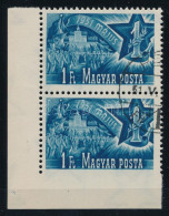 O 1951 Május 1. 1Ft ívsarki Pár Alul Fogazatlan / Mi 1162 Corner Pair, Imperforate On Below - Other & Unclassified