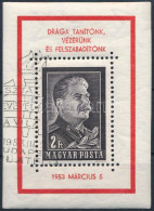 O 1953 Sztálin Gyászblokk Első Napi Bélyegzéssel (6.000) - Altri & Non Classificati