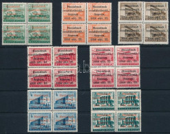 ** 1956 Soproni Kiadás 7 értékes Sor Négyes Tömbökben (44.000) / Sopron Issue 7 Values Short Set, Blocks Of 4 - Other & Unclassified