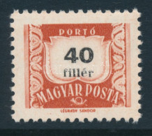 ** 1958 Vörös-fekete Portó 40f Fényes Gumival - Altri & Non Classificati