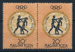 ** 1960 Római Olimpia 20f Elfogazott Pár - Altri & Non Classificati