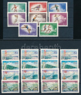 ** 1966-1969 Atlétikai EB Sor + Balaton 40f, 60f, 1Ft, 2Ft 4-4 Db Bélyeg Klf Fogazási Változatokban - Other & Unclassified