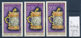 ** 1970 A Magyar ötvösség Remekei 3Ft 3 Db Bélyeg Eltérő Méretekben - Other & Unclassified