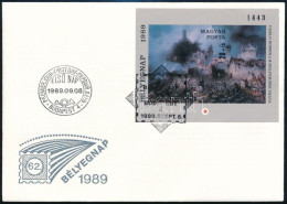 1989 Bélyegnap Vágott Blokk FDC-n - Altri & Non Classificati