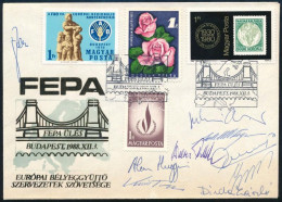 1988 FEPA Ülés, Budapest Levél Alkalmi Bélyegzéssel, A Résztvevők Aláírásával - Other & Unclassified
