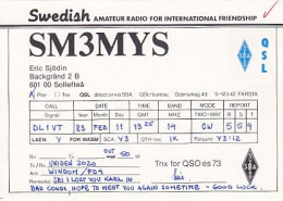 AK 185206 QSL - Sweden - Solleftea - Radio Amateur