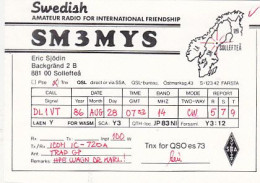 AK 185207 QSL - Sweden - Solleftea - Radio Amateur