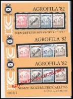 ** 1982 Aerofila Normál és Karton Emlékív + 1988 SZOCFILEX Felülnyomással - Other & Unclassified