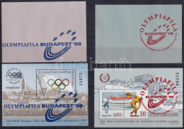 ** 1996 +1997 100 éves Az újkori Olimpia 2 Db Emlékív Mindkettőn OLYMPIAFILA BUDAPEST Felülnyomással + A Felülnyomás Pró - Other & Unclassified