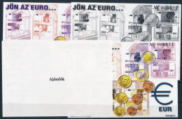 ** 2001 Jön Az EURO... 4 Db-os Emlékív Garnitúra Azonos 033 Sorszámmal (20.000) - Autres & Non Classés