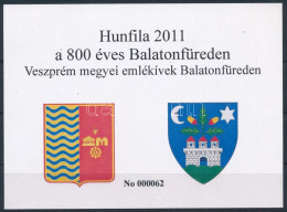 ** 2011 Hunfila A 800 éves Balatonfüreden Emlékív, Ritka! - Autres & Non Classés