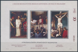 ** 2011 Együtt A Munkácsy Trilógia Emlékív, Hátoldalon A "A MABÉOSZ-ELNÖKSÉG AJÁNDÉKA" Felírat Ferdén! / Souvenir Sheet - Sonstige & Ohne Zuordnung